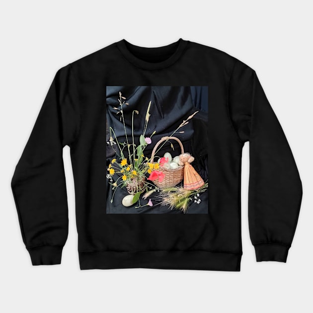 Still life with blue eggs Crewneck Sweatshirt by iragrit